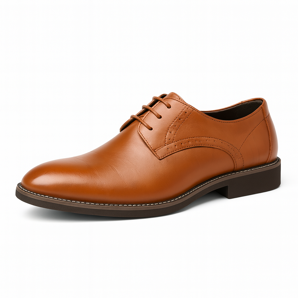St. James - Wingtip Dress chaussures habillées en cuir véritable – Beige
