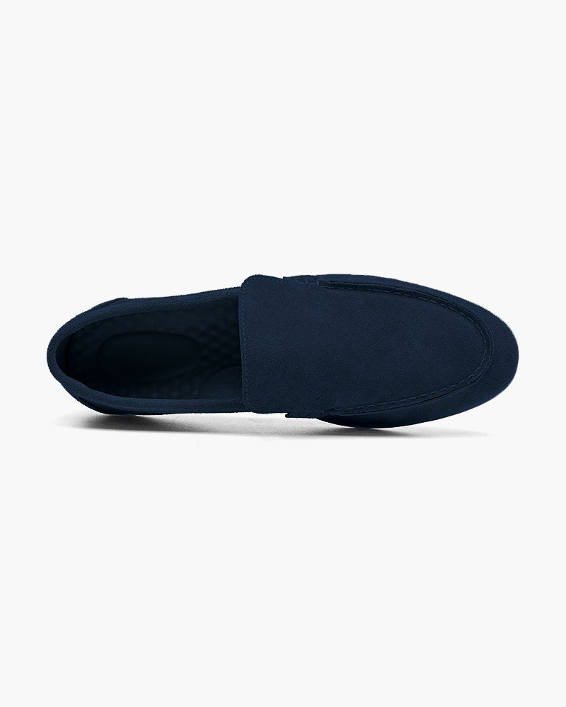 St. James – Mocassins confortables en daim bleu marine