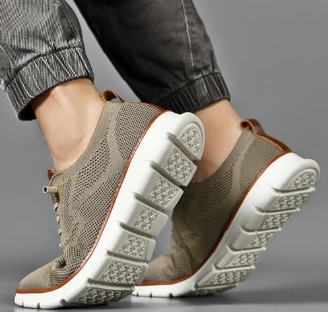 Urban – Baskets Homme en Maille Confortable – Sable Chic – Beige