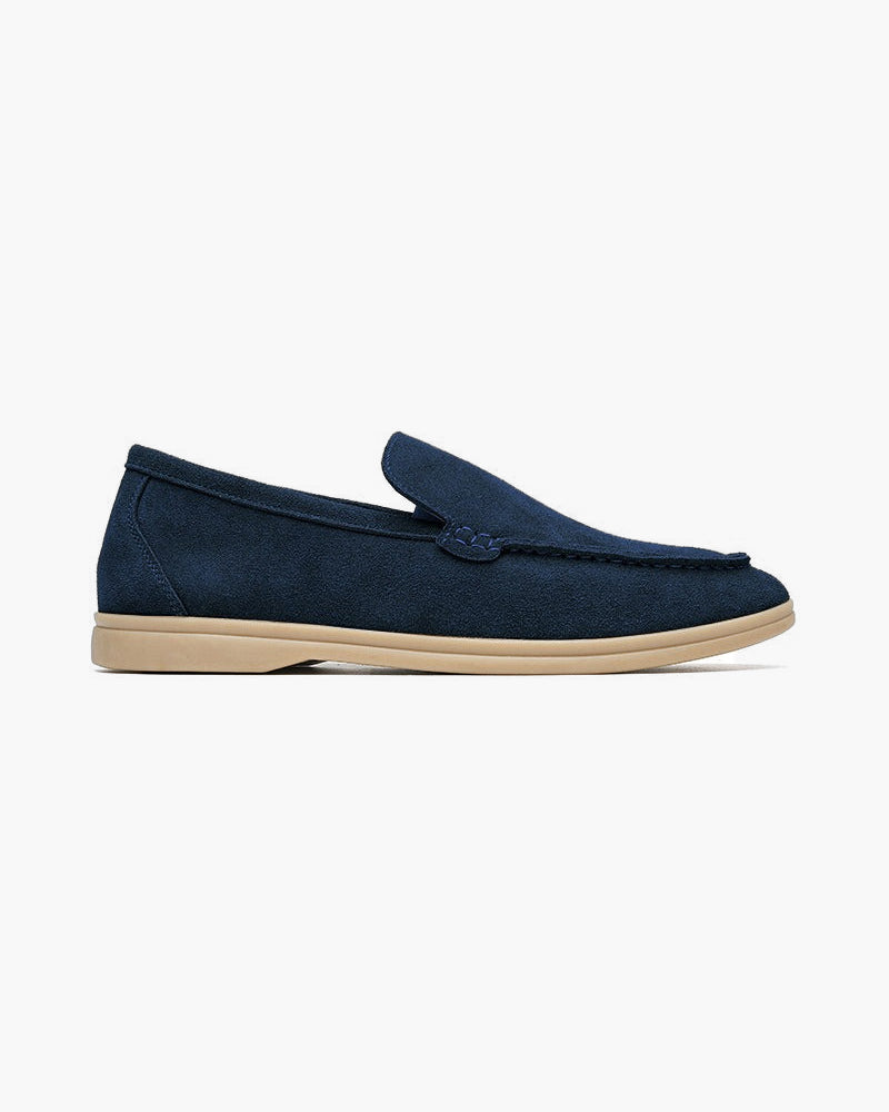 St. James – Mocassins confortables en daim bleu marine