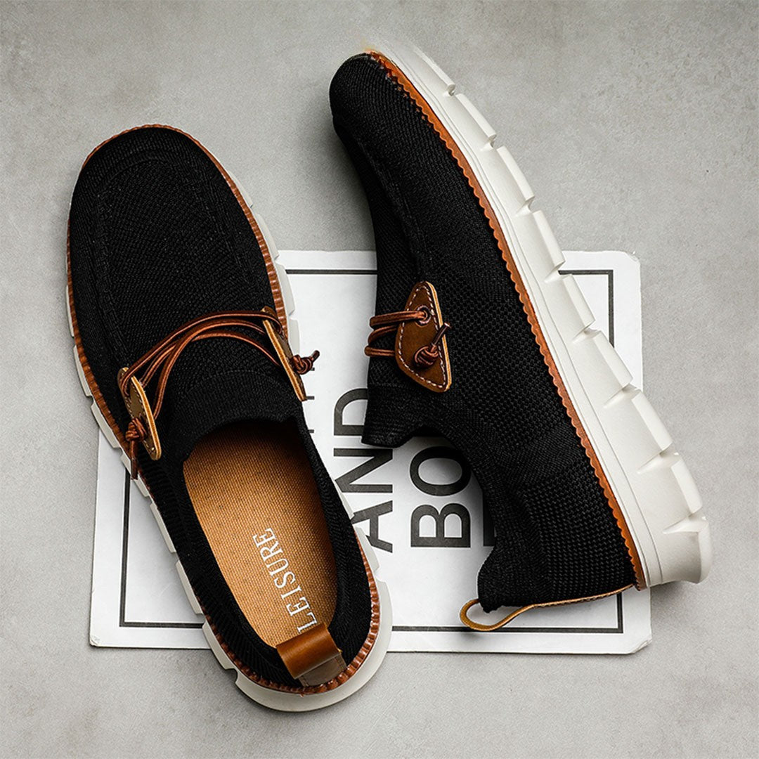 Amauti – Mocassins Homme Ultra-Confort Toutes Saisons en Cuir Premium – Noir