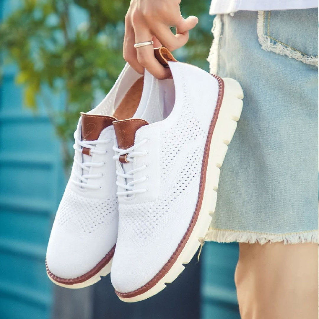 Swift – Baskets Homme Ultra-Confort Toutes Saisons en Maille Premium – Blanc