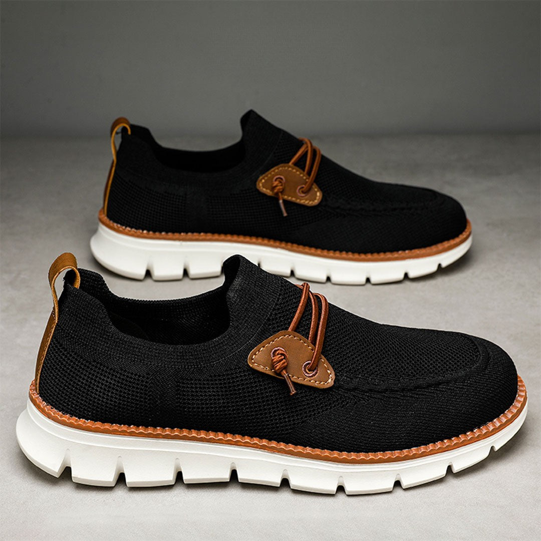 Amauti – Mocassins Homme Ultra-Confort Toutes Saisons en Cuir Premium – Noir
