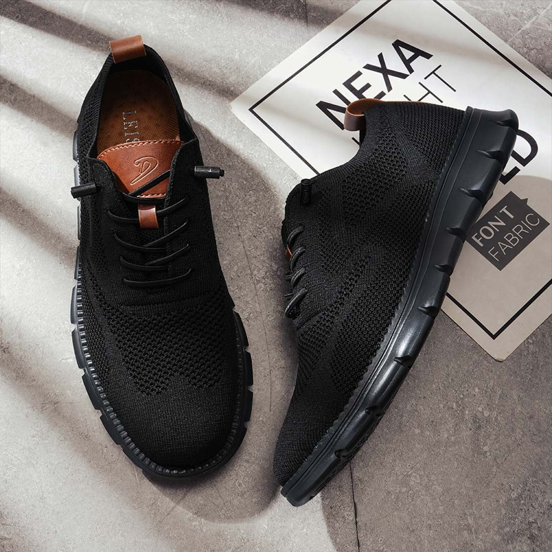Urban Blackout – Baskets Homme Ultra-Confort Toutes Saisons en Maille Premium – Noir