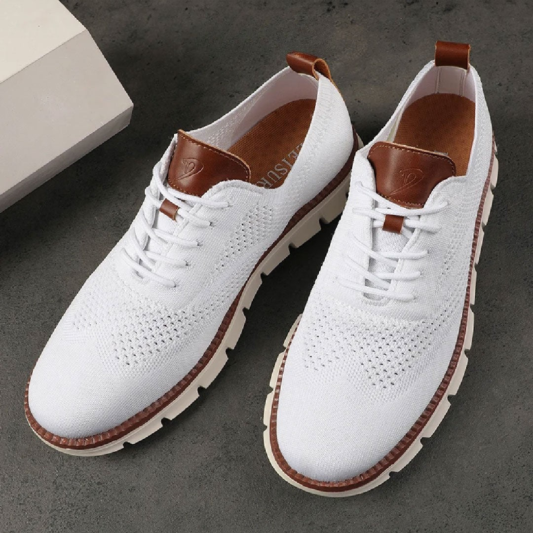 Swift – Baskets Homme Ultra-Confort Toutes Saisons en Maille Premium – Blanc