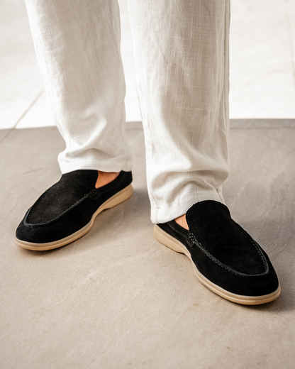 St. James – Mocassins confortables en daim noir