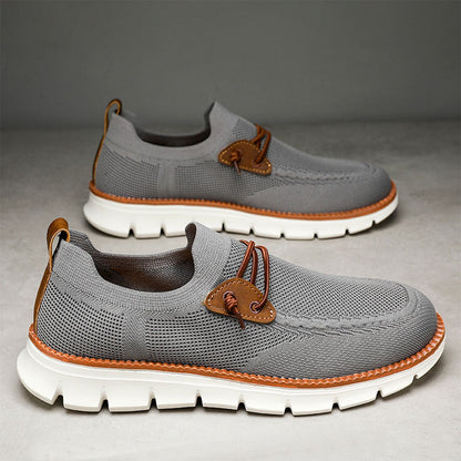 Amauti – Mocassins pour homme Chaussures toutes saisons ultra-confortables en cuir de première qualité – Gris