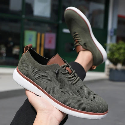 Urban Classic – Baskets confortables pour hommes en tricot vert