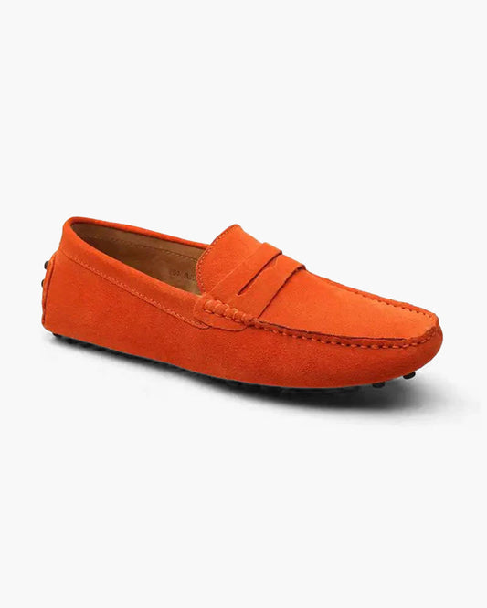 St. James – Mocassins légers en daim pour hommes – Orange
