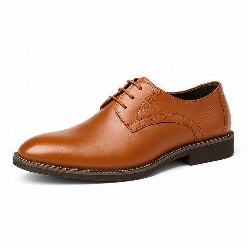 St. James - Wingtip Dress chaussures habillées en cuir véritable – Beige
