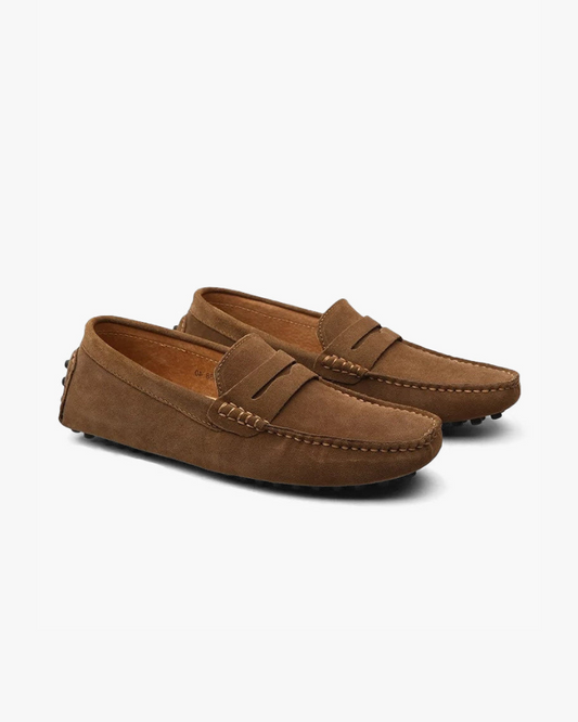 St. James – Mocassins légers en daim pour hommes – Marron