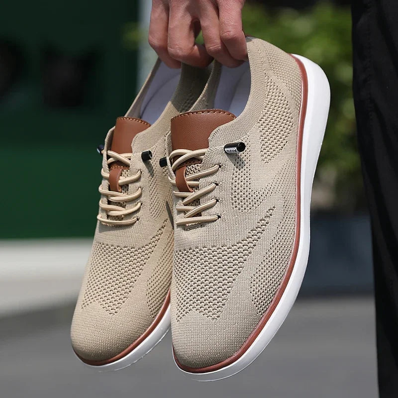 Urban Classic – Baskets confortables pour hommes en tricot beige