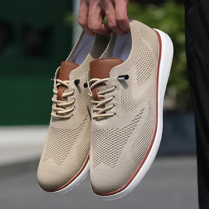 Urban Classic – Baskets confortables pour hommes en tricot beige
