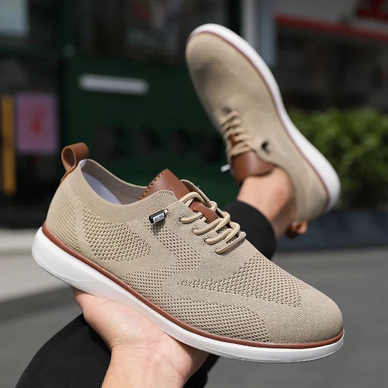 Urban Classic – Baskets confortables pour hommes en tricot beige