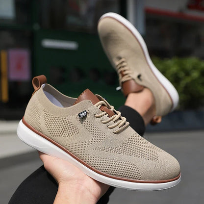 Urban Classic – Baskets confortables pour hommes en tricot beige