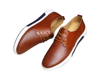 St. James - Respirer chaussures habillées en cuir véritable – Marron