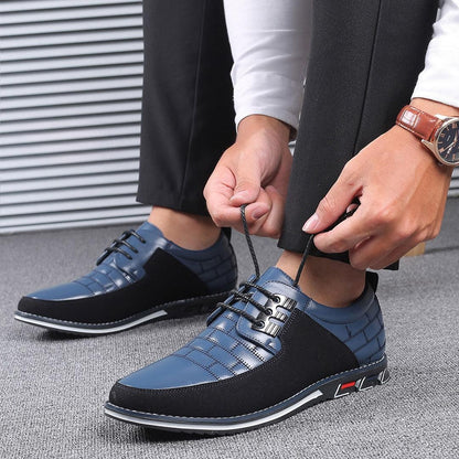 Oxford – Chaussures pour homme Chaussures ultraconfortables toutes saisons en cuir vegan haut de gamme – Bleu royal