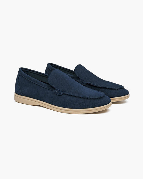 St. James – Mocassins confortables en daim bleu marine