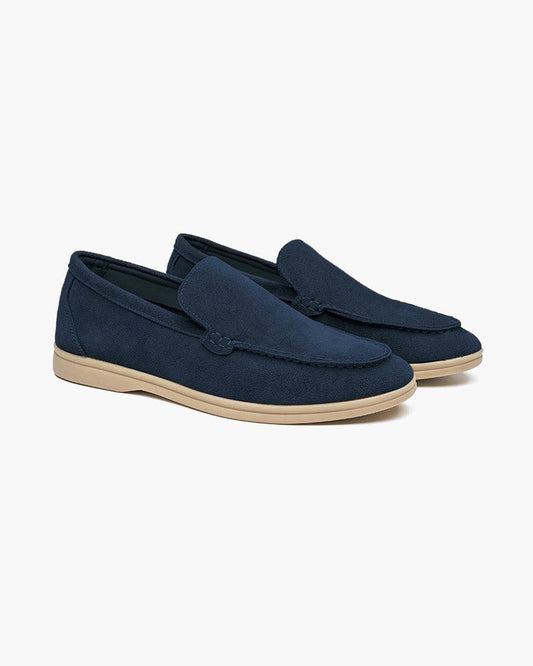 St. James – Mocassins confortables en daim bleu marine
