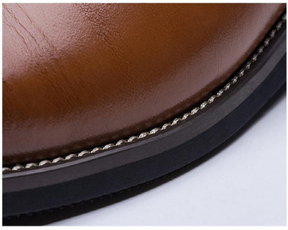 St. James - Wingtip Dress chaussures habillées en cuir véritable – Beige