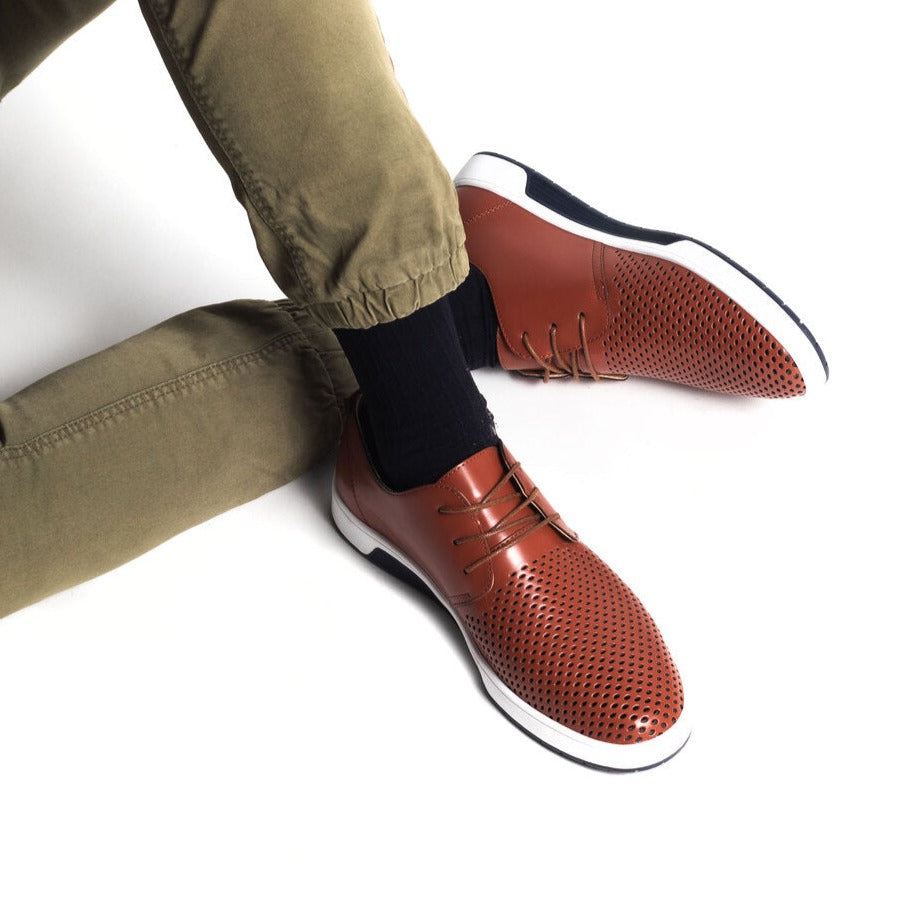 St. James - Respirer chaussures habillées en cuir véritable – Marron