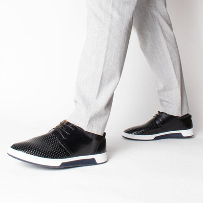 St. James - Respirer chaussures habillées en cuir véritable – Noir