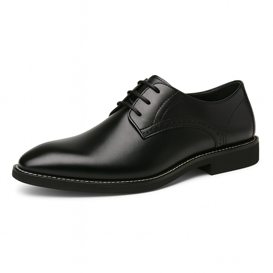 St. James - Wingtip Dress chaussures habillées en cuir véritable - Noir