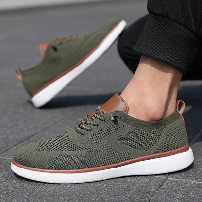 Urban Classic – Baskets confortables pour hommes en tricot vert