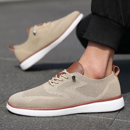 Urban Classic – Baskets confortables pour hommes en tricot beige