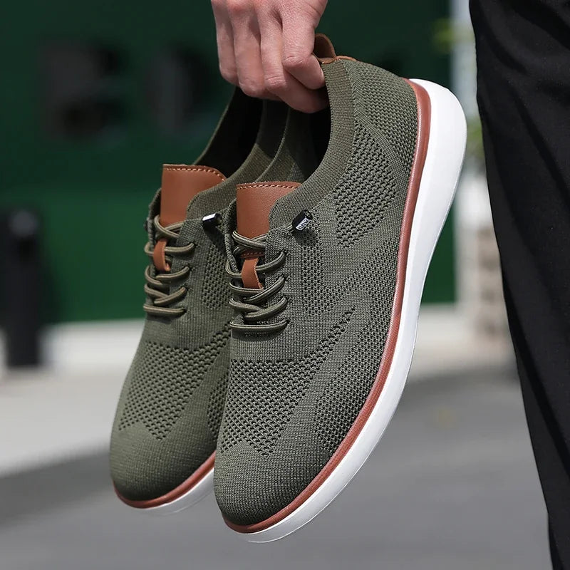 Urban Classic – Baskets confortables pour hommes en tricot vert