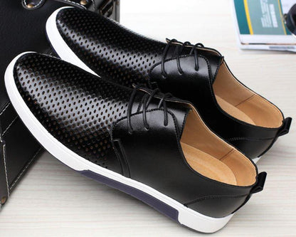 St. James - Respirer chaussures habillées en cuir véritable – Noir