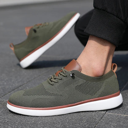 Urban Classic – Baskets confortables pour hommes en tricot vert