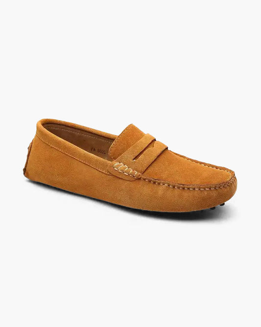 St. James – Mocassins en daim clair pour hommes – Caramel