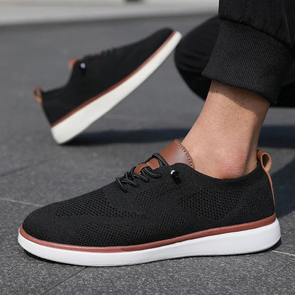 Urban Classic – Baskets confortables pour homme en tricot noir