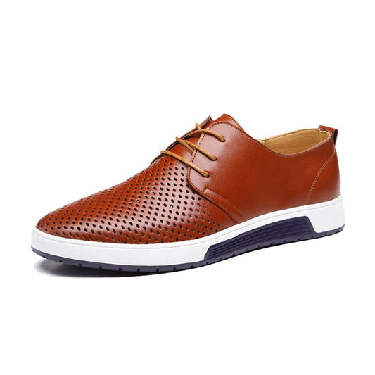 St. James - Respirer chaussures habillées en cuir véritable – Marron