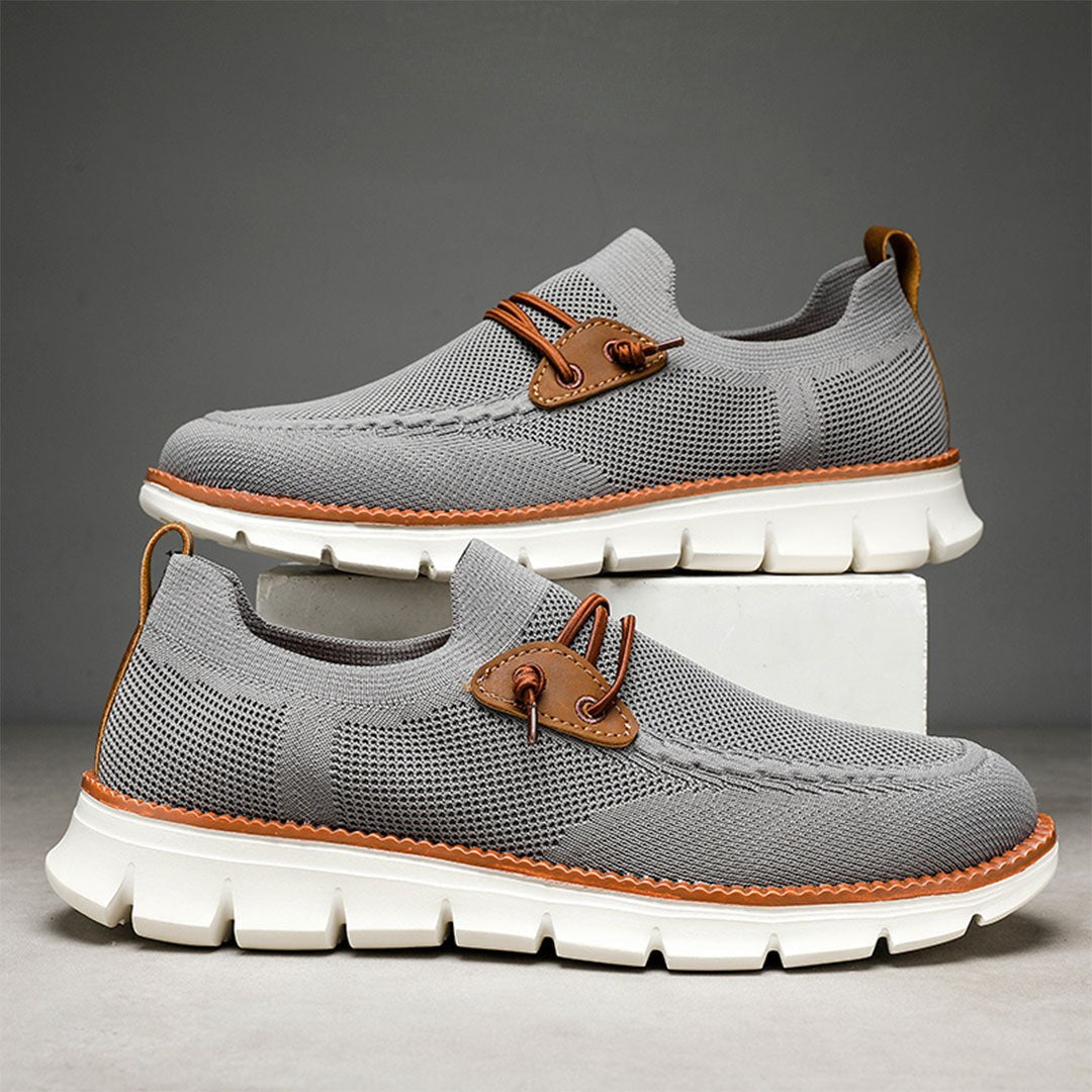 Amauti – Mocassins pour homme Chaussures toutes saisons ultra-confortables en cuir de première qualité – Gris