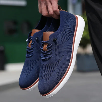 Urban Classic – Baskets confortables pour homme en tricot bleu marine