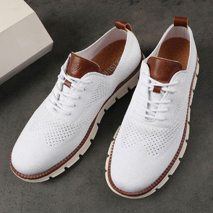 Swift – Baskets Homme Ultra-Confort Toutes Saisons en Maille Premium – Blanc