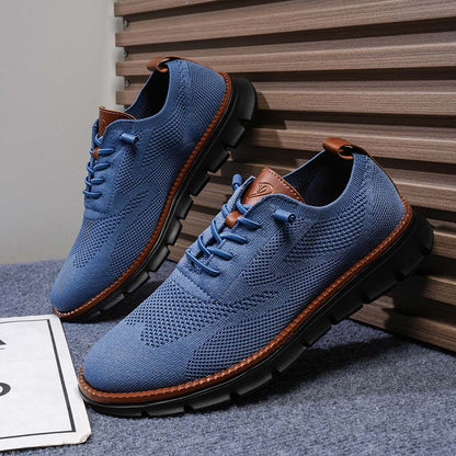 Urban Blackout – Baskets Homme Ultra-Confort Toutes Saisons en Maille Premium – Bleu Lapis